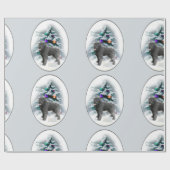 Bouvier des Flandres Kerstmis Cadeaupapier (Vlak)