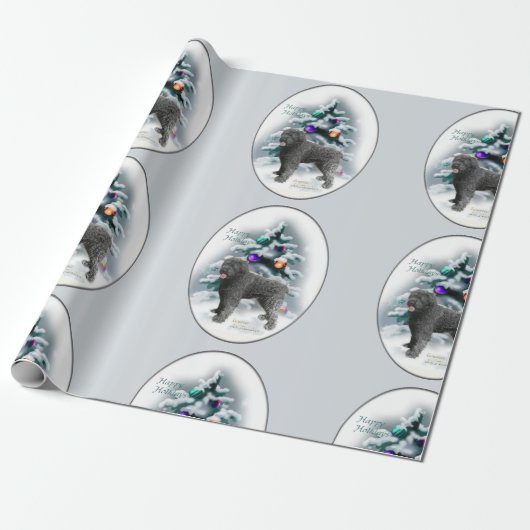 Bouvier des Flandres Kerstmis Cadeaupapier (Uitgerold)