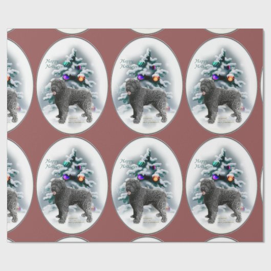 Bouvier des Flandres Kerstmis Cadeaupapier (Vlak)