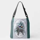 Bouvier des Flandres Kerstmis Crossbody Tas (Voorkant)