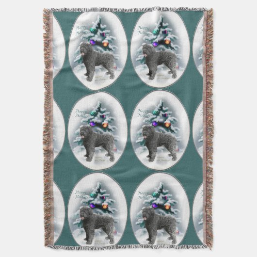 Bouvier des Flandres Kerstmis Deken (Voorkant Verticaal)