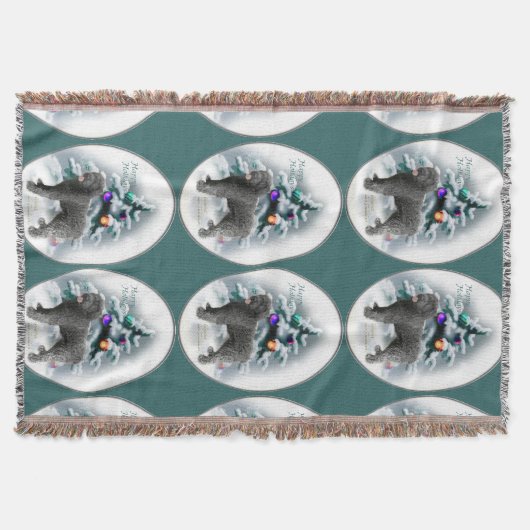 Bouvier des Flandres Kerstmis Deken (Voorkant)