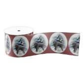 Bouvier des Flandres Kerstmis Grosgrain Lint (Spoel)