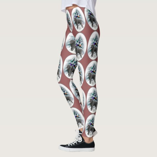 Bouvier des Flandres Kerstmis Leggings (Links)