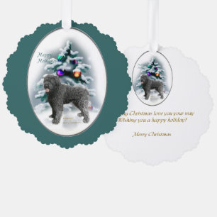 Bouvier des Flandres Kerstmis Ornament Kaart