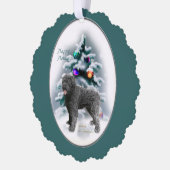 Bouvier des Flandres Kerstmis Ornament Kaart (Links)