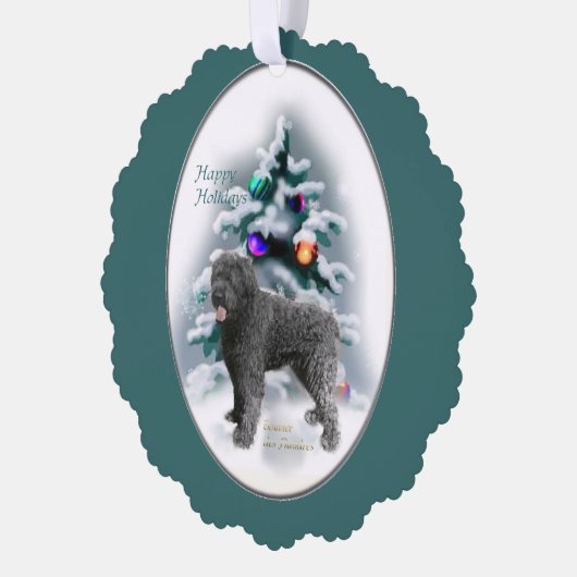 Bouvier des Flandres Kerstmis Ornament Kaart (Links)