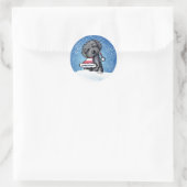 Bouvier des Flandres Kerstmis Ronde Sticker (Tas)