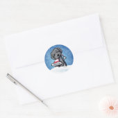Bouvier des Flandres Kerstmis Ronde Sticker (Envelop)