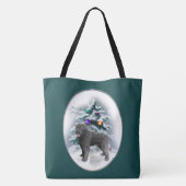 Bouvier des Flandres Kerstmis Tote Bag (Achterkant)