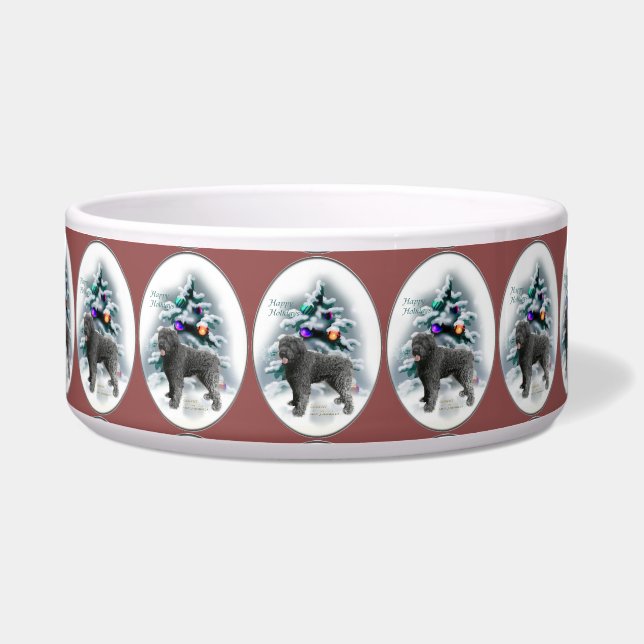 Bouvier des Flandres Kerstmis Voerbakje (Voorkant)