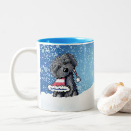 Bouvier des Flandres Kerstmok Tweekleurige Koffiemok
