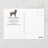 Bouvier des Flandres Moving Announcement Briefkaart (Achterkant)