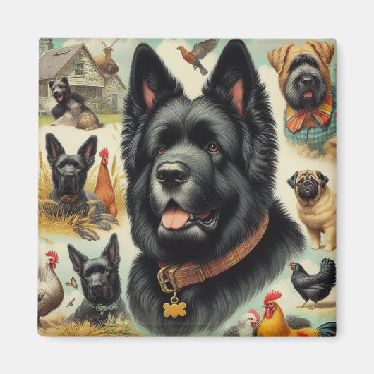  Bouvier des Flandres naadloos Magneet (Voorkant)