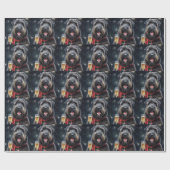 Bouvier des Flandres Nieuwjaar Cadeaupapier (Vlak)