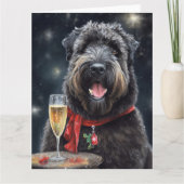 Bouvier des Flandres Nieuwjaar Kaart (Voorkant)