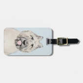 Bouvier des Flandres Painting - Original Dog Art Bagagelabel (Voorkant horizontaal)