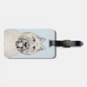 Bouvier des Flandres Painting - Original Dog Art Bagagelabel (Achterkant horizontaal)