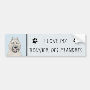 Bouvier des Flandres Painting - Original Dog Art Bumpersticker