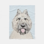 Bouvier des Flandres Painting - Original Dog Art Fleece Deken (Voorkant)