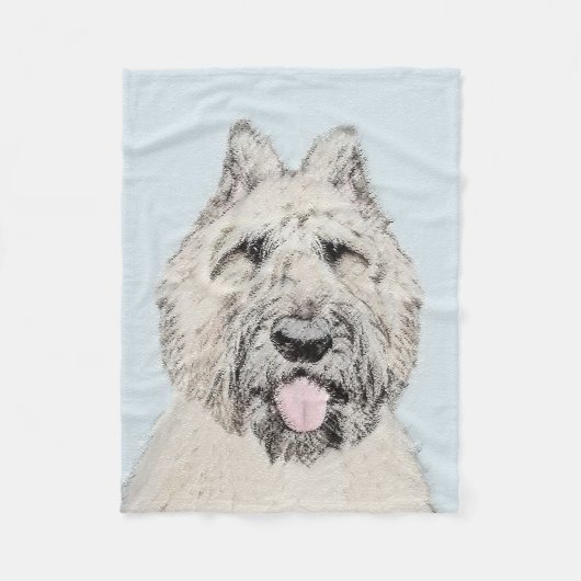 Bouvier des Flandres Painting - Original Dog Art Fleece Deken (Voorkant)
