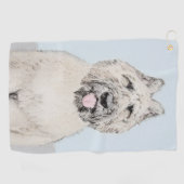 Bouvier des Flandres Painting - Original Dog Art Golfhanddoek (Horizontaal)