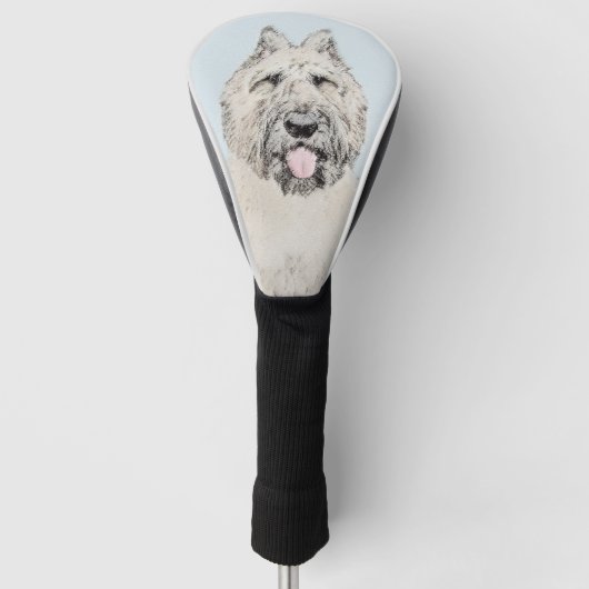 Bouvier des Flandres Painting - Original Dog Art Golfheadcover (Voorkant)