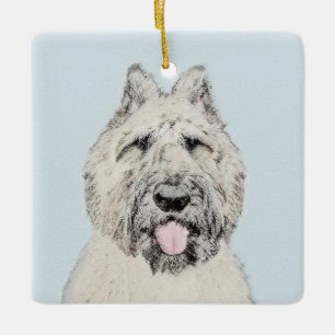 Bouvier des Flandres Painting - Original Dog Art Keramisch Ornament