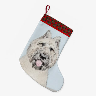 Bouvier des Flandres Painting - Original Dog Art Kleine Kerstsok