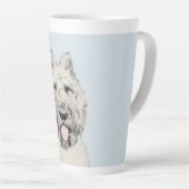Bouvier des Flandres Painting - Original Dog Art Latte Mok (Rechterhoek)