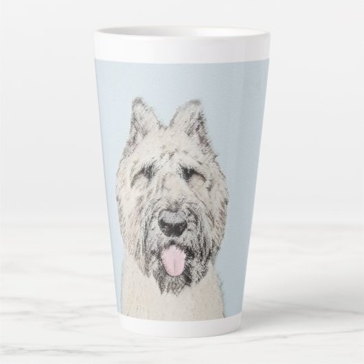 Bouvier des Flandres Painting - Original Dog Art Latte Mok (Voorkant)