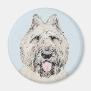 Bouvier des Flandres Painting - Original Dog Art Magneet