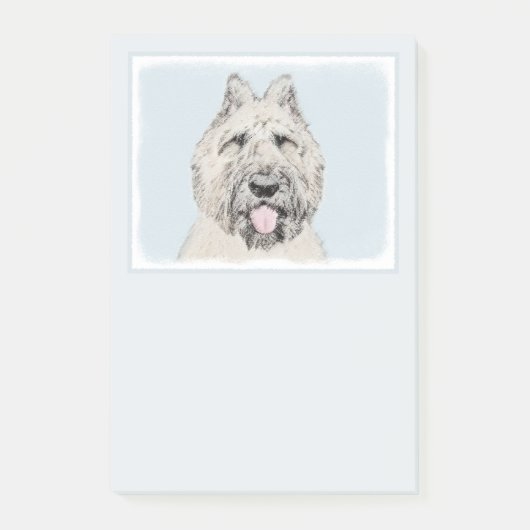 Bouvier des Flandres Painting - Original Dog Art Post-it® Notes (Voorkant)