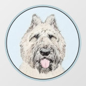 Bouvier des Flandres Painting - Original Dog Art Raamsticker (Vel)