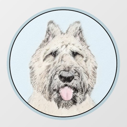 Bouvier des Flandres Painting - Original Dog Art Raamsticker (Vel)