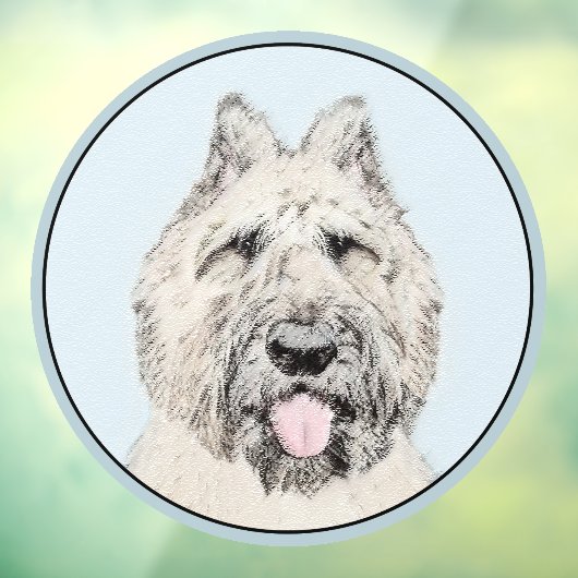 Bouvier des Flandres Painting - Original Dog Art Raamsticker (Vel 3)