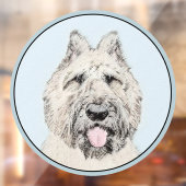 Bouvier des Flandres Painting - Original Dog Art Raamsticker (Vel 2)