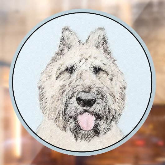 Bouvier des Flandres Painting - Original Dog Art Raamsticker (Vel 2)