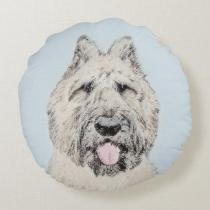 Bouvier des Flandres Painting - Original Dog Art Rond Kussen