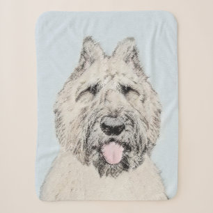 Bouvier des Flandres Painting - Original Dog Art Sherpa Deken