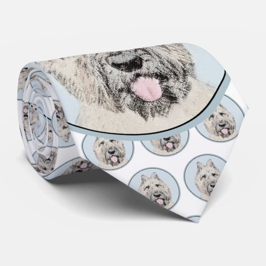 Bouvier des Flandres Painting - Original Dog Art Stropdas (Opgerold)