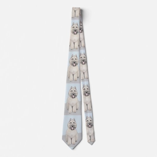 Bouvier des Flandres Painting - Original Dog Art Stropdas (Voorkant)