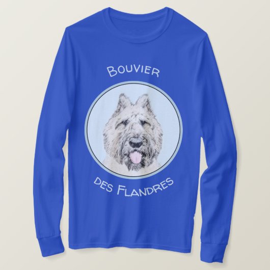 Bouvier des Flandres Painting - Original Dog Art T-shirt (Design voorkant)