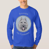 Bouvier des Flandres Painting - Original Dog Art T-shirt (Voorkant)