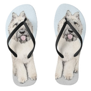 Bouvier des Flandres Painting - Original Dog Art Teenslippers