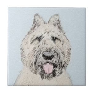 Bouvier des Flandres Painting - Original Dog Art Tegeltje