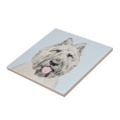 Bouvier des Flandres Painting - Original Dog Art Tegeltje (Zijkant)