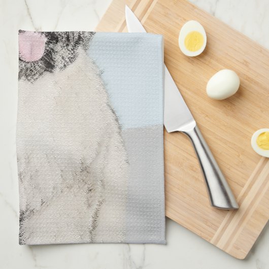 Bouvier des Flandres Painting - Original Dog Art Theedoek (Quarter Fold)