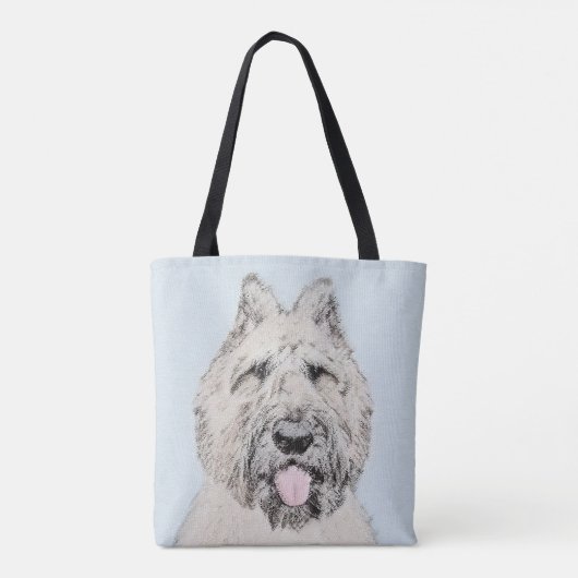 Bouvier des Flandres Painting - Original Dog Art Tote Bag (Achterkant)