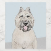 Bouvier des Flandres Painting - Originele Dog Art Wijn Etiket (Enkel label)